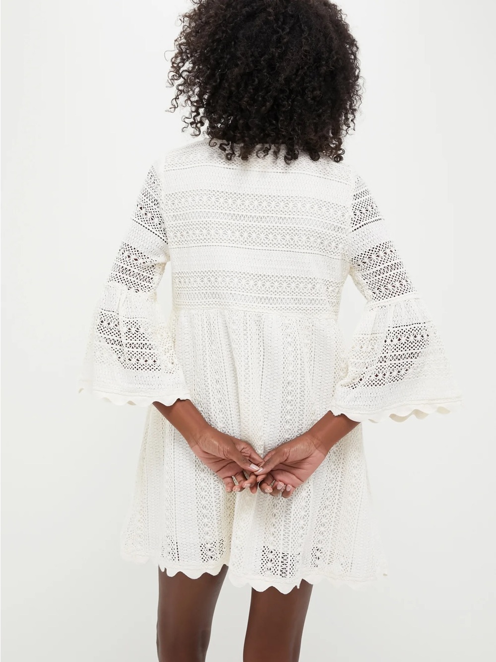 New with Tags Tuckernuck Pomander Place White Lace V-Neck Mini Dress - Picture 2 of 5